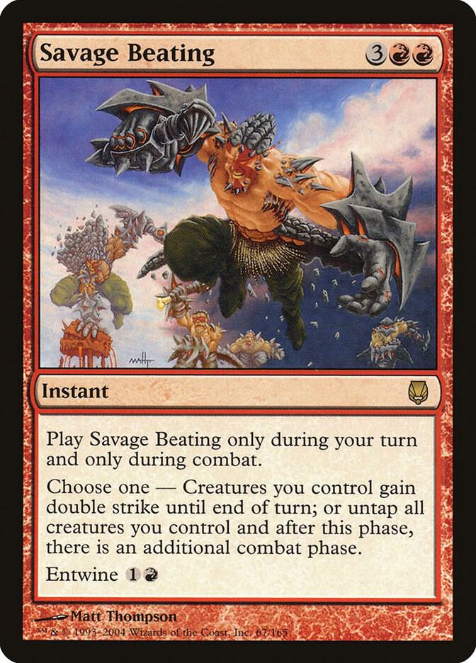 Savage Beating 67 card from Darksteel