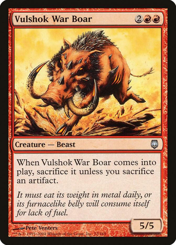 Vulshok War Boar 72 card from Darksteel