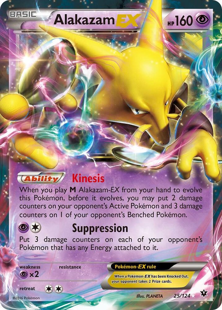 Alakazam EX 25/124 card from XY - Fates Collide