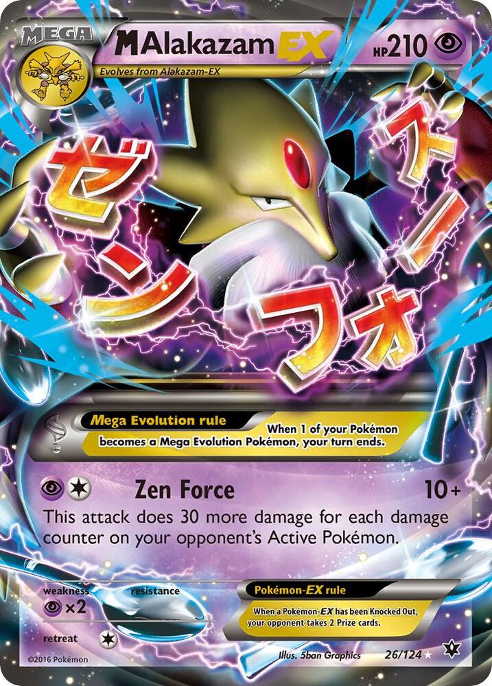 M Alakazam EX 26/124 card from XY - Fates Collide