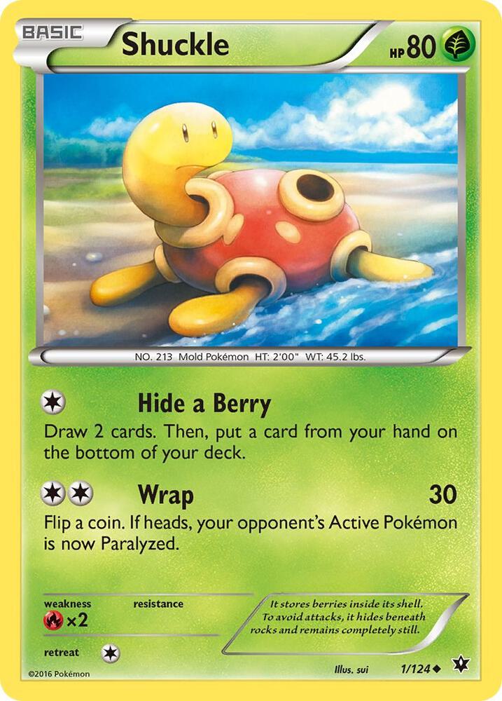 Shuckle 1/124 card from XY - Fates Collide