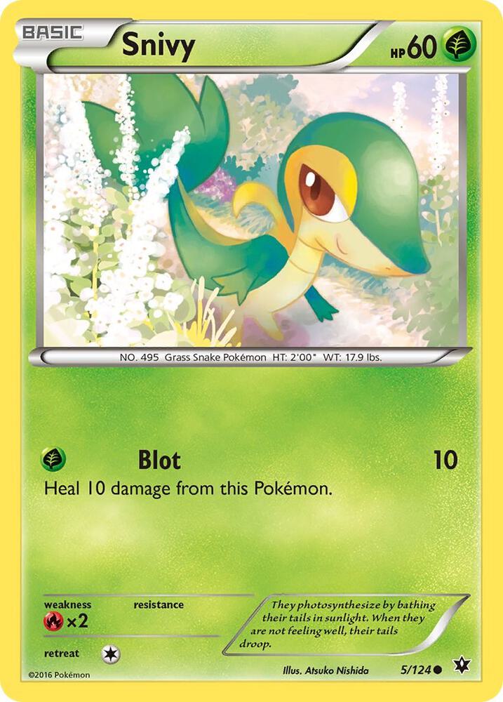 Snivy 5/124 card from XY - Fates Collide