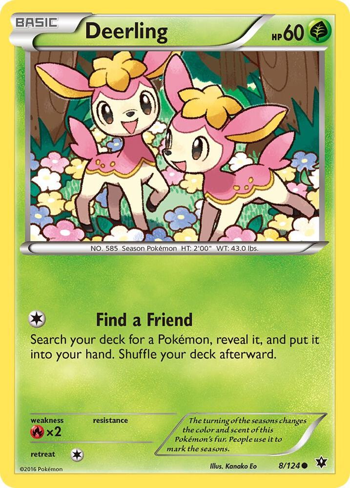 Deerling 8/124 card from XY - Fates Collide