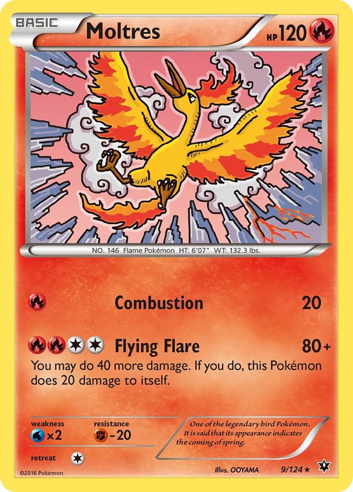 Moltres 9/124 card from XY - Fates Collide