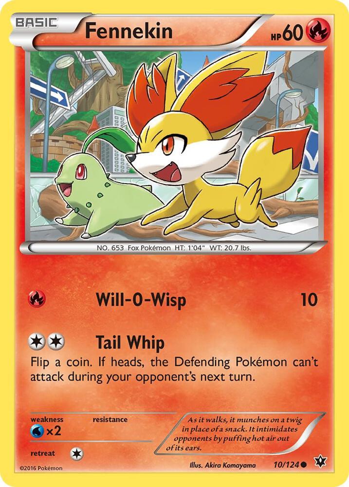 Fennekin (10) 10/124 card from XY - Fates Collide
