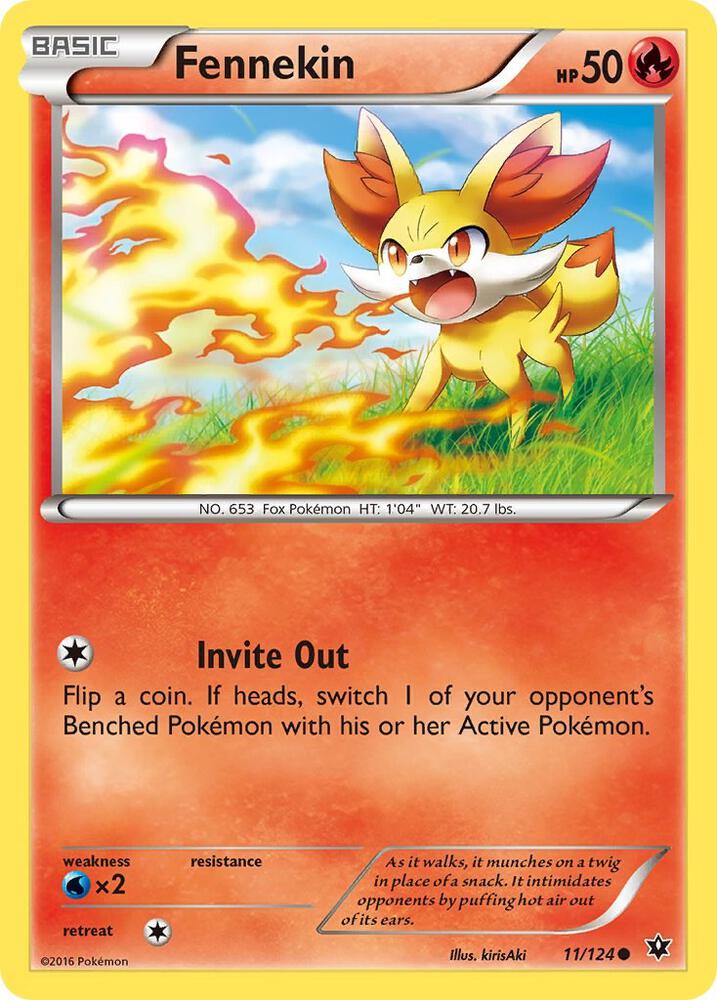 Fennekin (11) 11/124 card from XY - Fates Collide