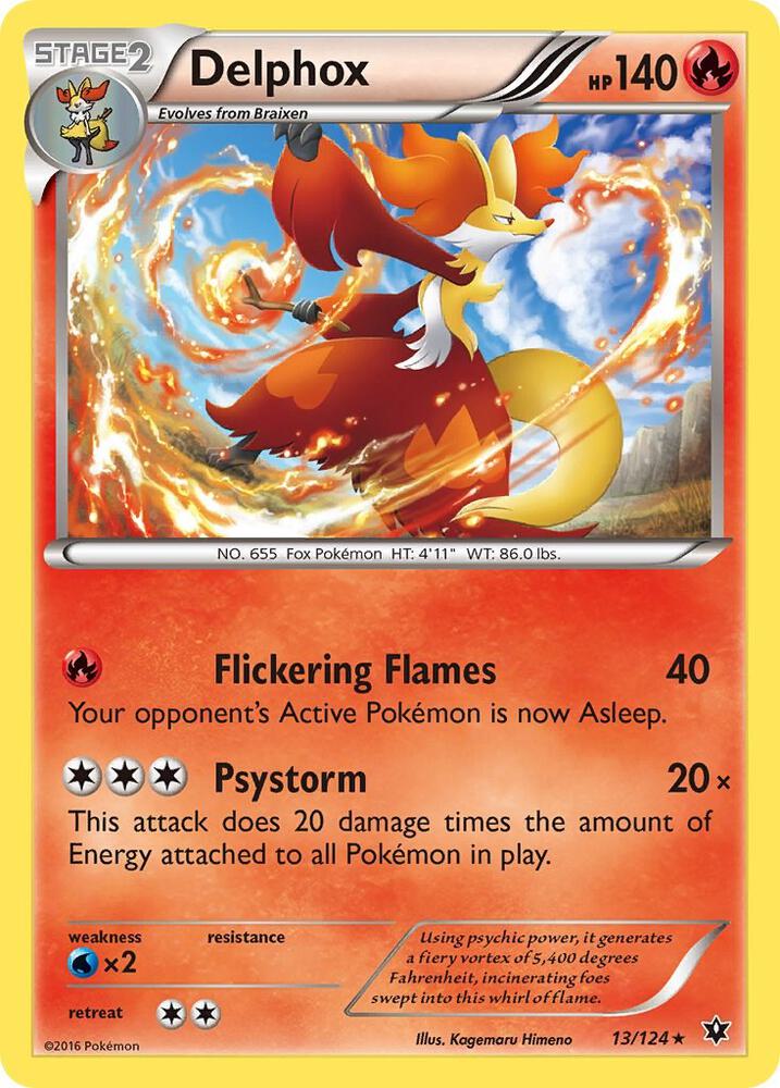 Delphox 13/124 card from XY - Fates Collide