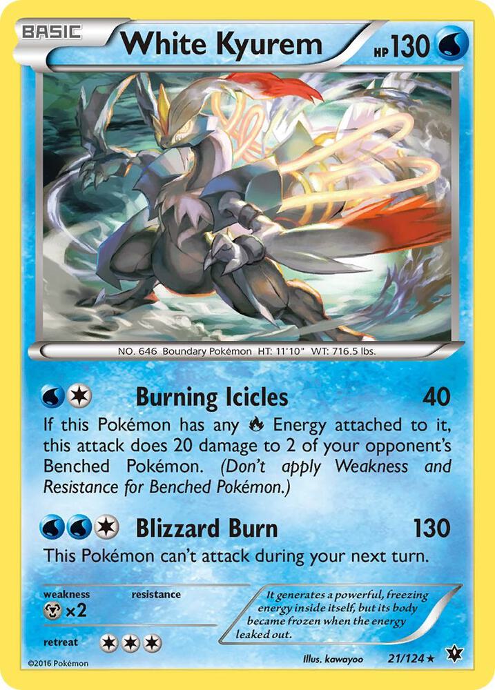 White Kyurem 21/124 card from XY - Fates Collide