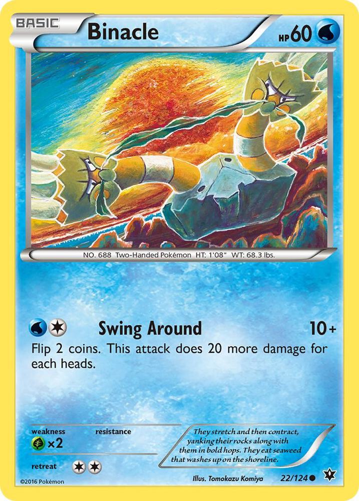 Binacle 22/124 card from XY - Fates Collide