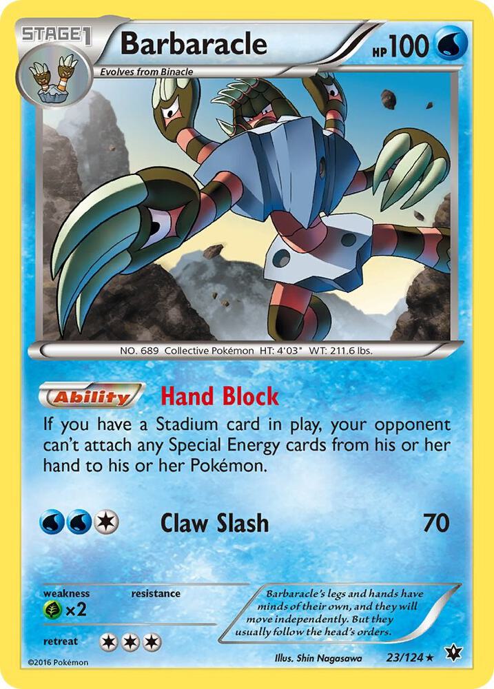 Barbaracle 23/124 card from XY - Fates Collide