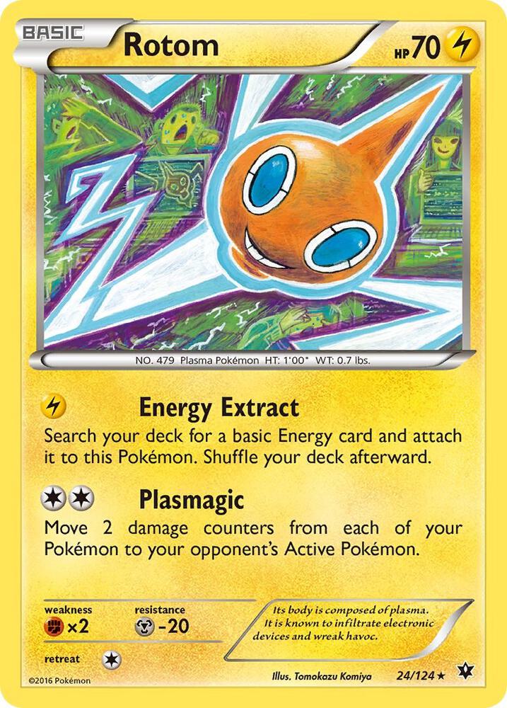 Rotom 24/124 card from XY - Fates Collide