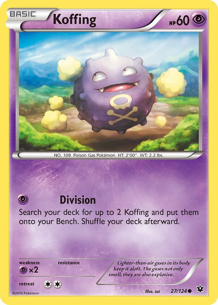 Koffing 27/124 card from XY - Fates Collide