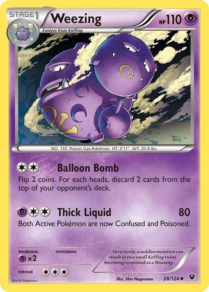 Weezing 28/124 card from XY - Fates Collide