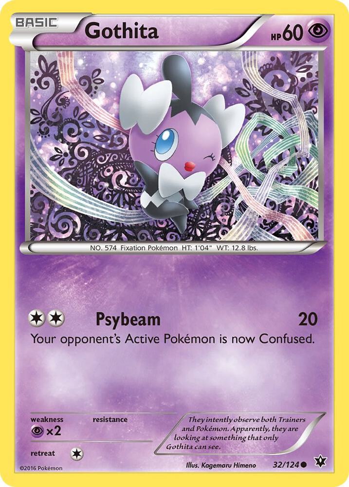 Gothita 32/124 card from XY - Fates Collide