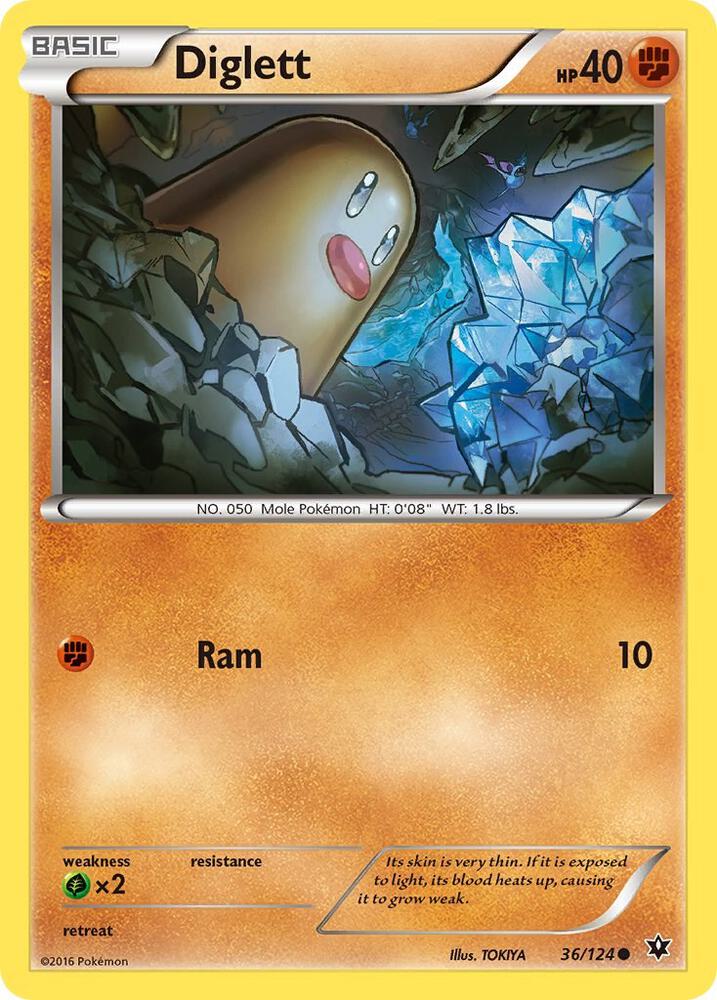Diglett 36/124 card from XY - Fates Collide