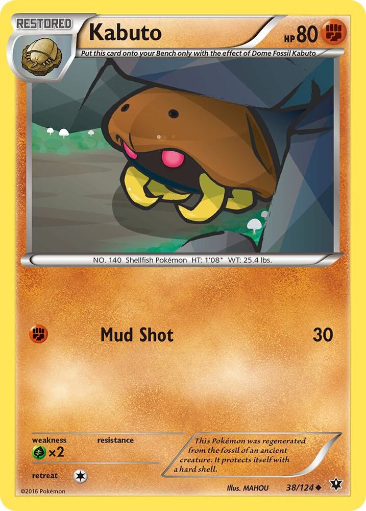 Kabuto 38/124 card from XY - Fates Collide