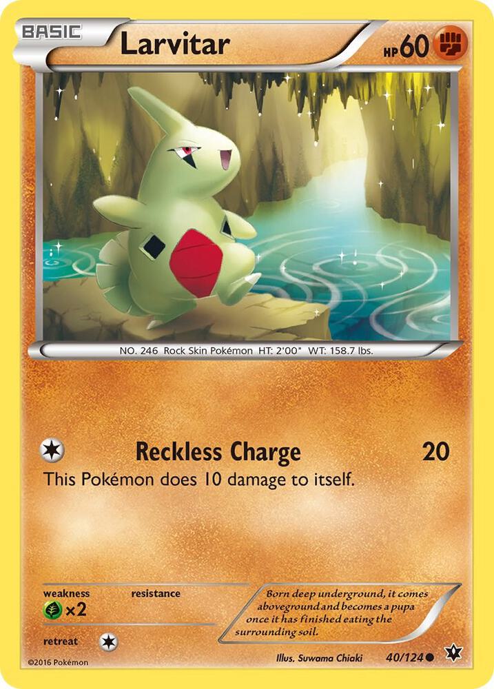 Larvitar (40) 40/124 card from XY - Fates Collide