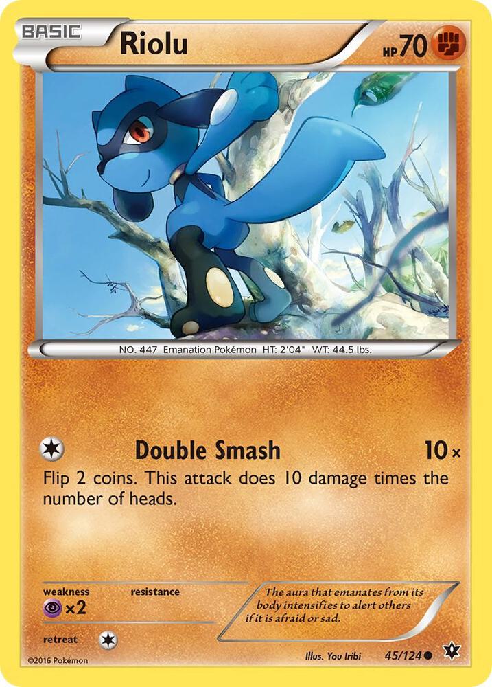 Riolu (45) 45/124 card from XY - Fates Collide
