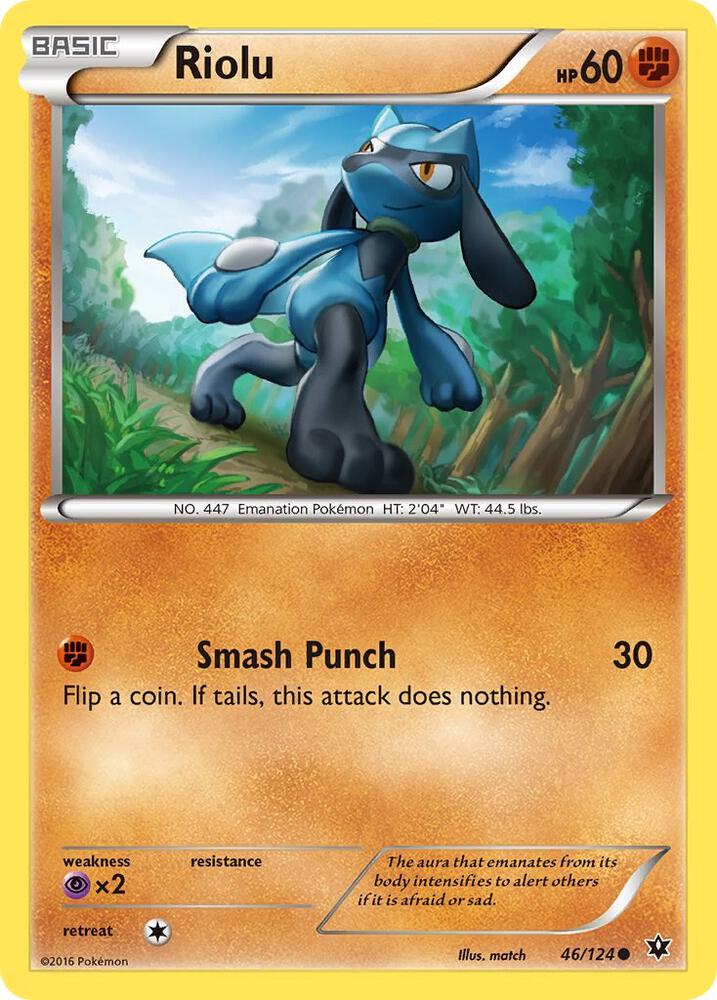 Riolu (46) 46/124 card from XY - Fates Collide