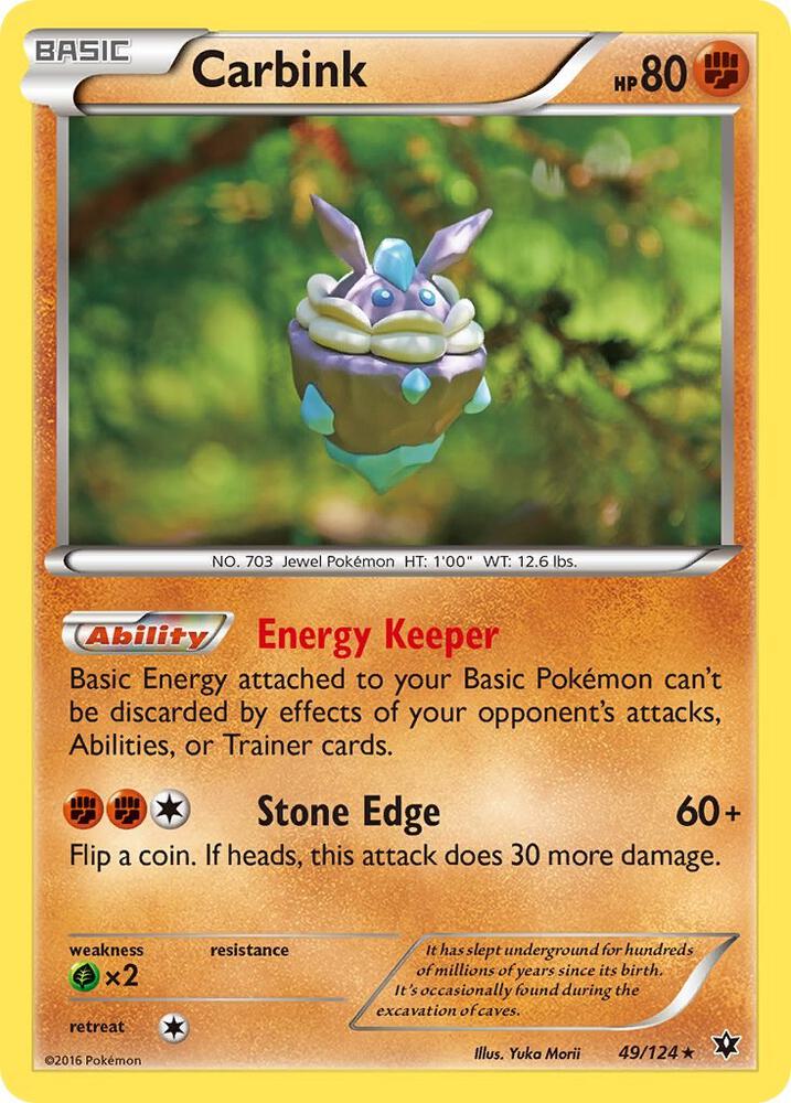 Carbink (49) 49/124 card from XY - Fates Collide