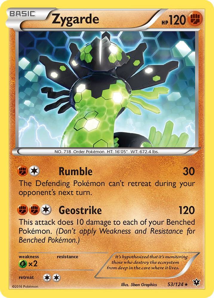 Zygarde (53) 53/124 card from XY - Fates Collide