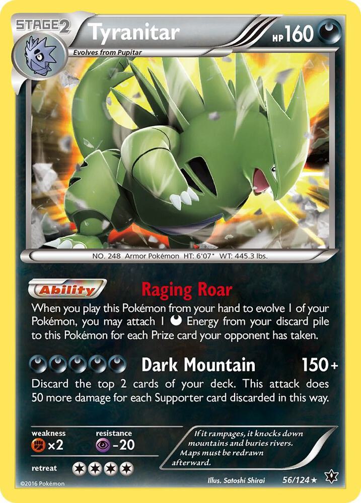 Tyranitar 56/124 card from XY - Fates Collide
