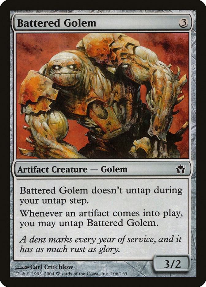Battered Golem 106 card from Fifth Dawn