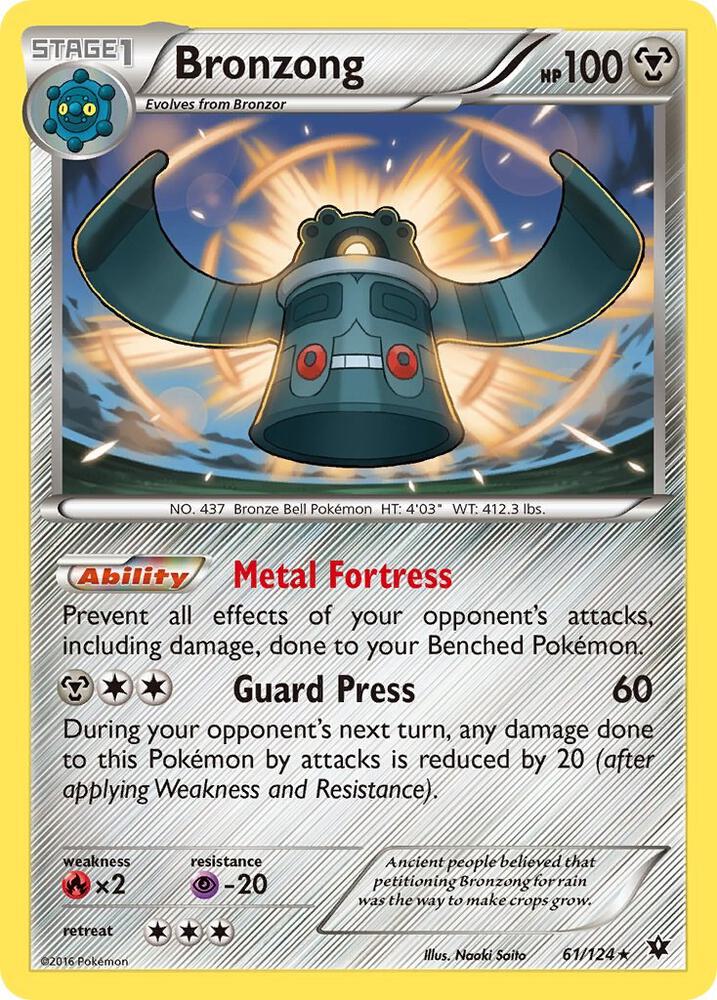 Bronzong 61/124 card from XY - Fates Collide