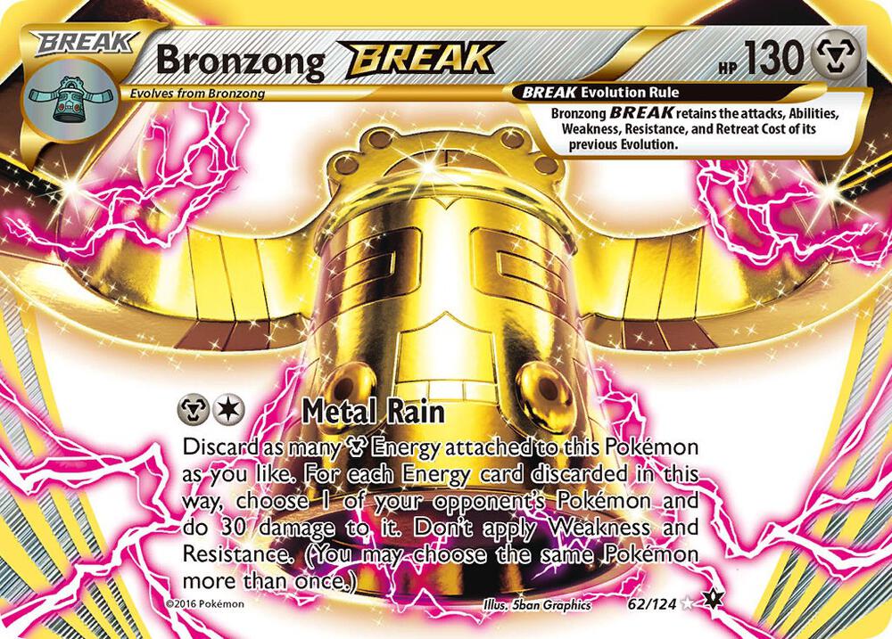 Bronzong BREAK 62/124 card from XY - Fates Collide