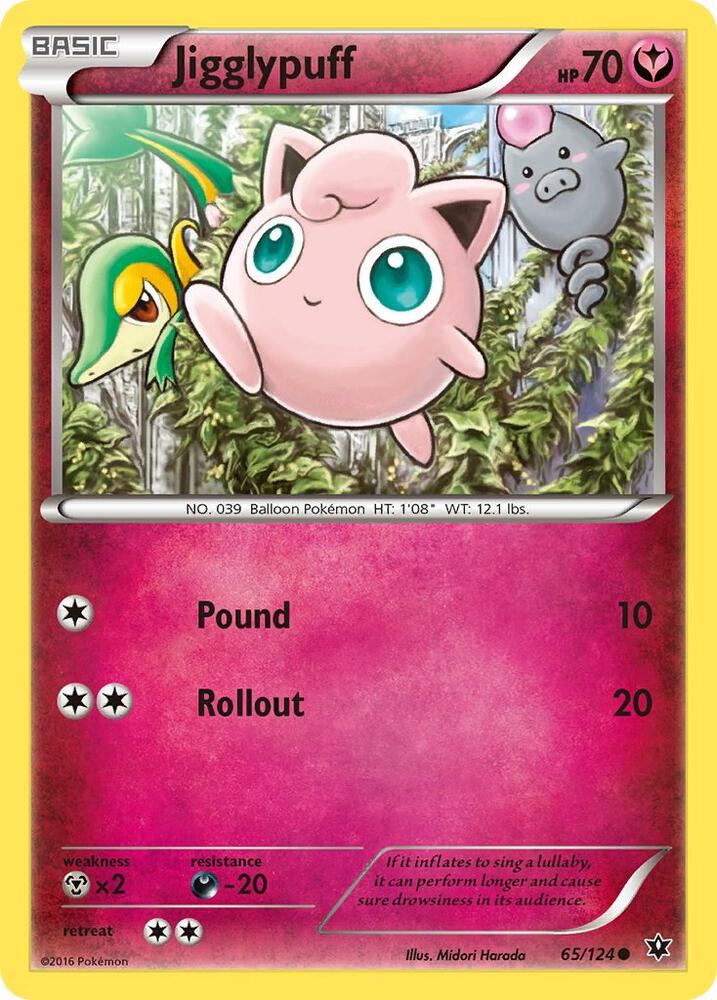 Jigglypuff 65/124 card from XY - Fates Collide