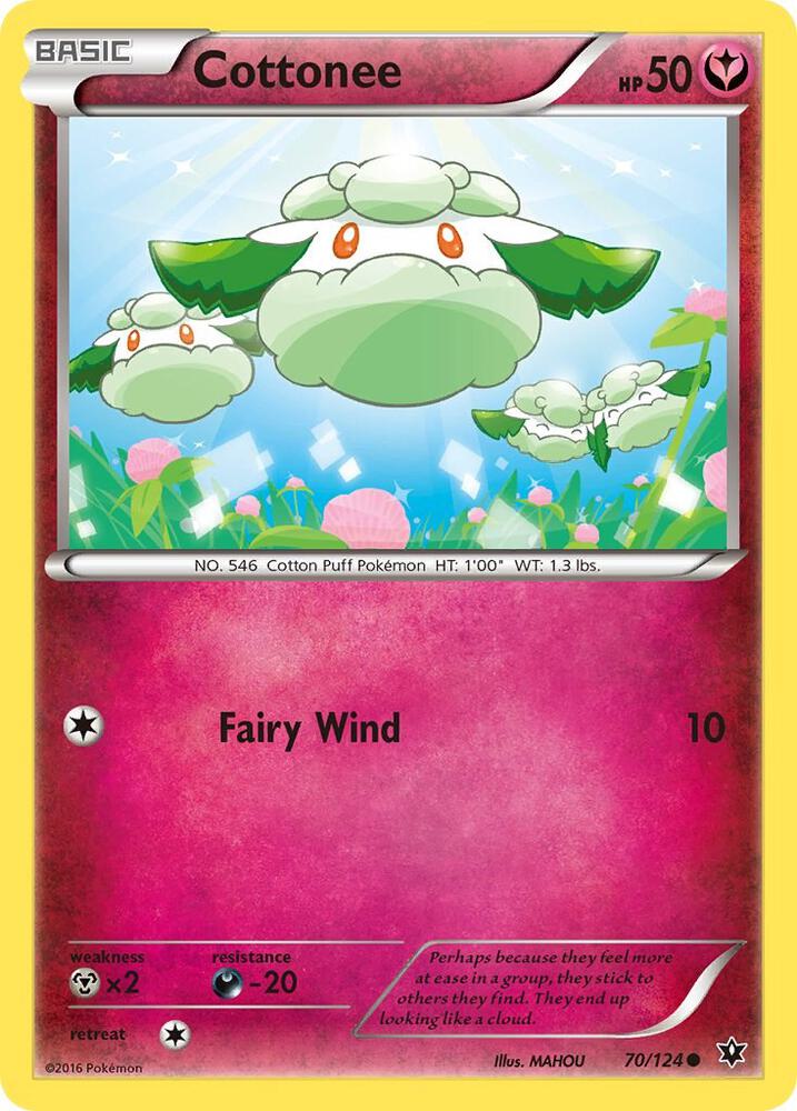 Cottonee 70/124 card from XY - Fates Collide