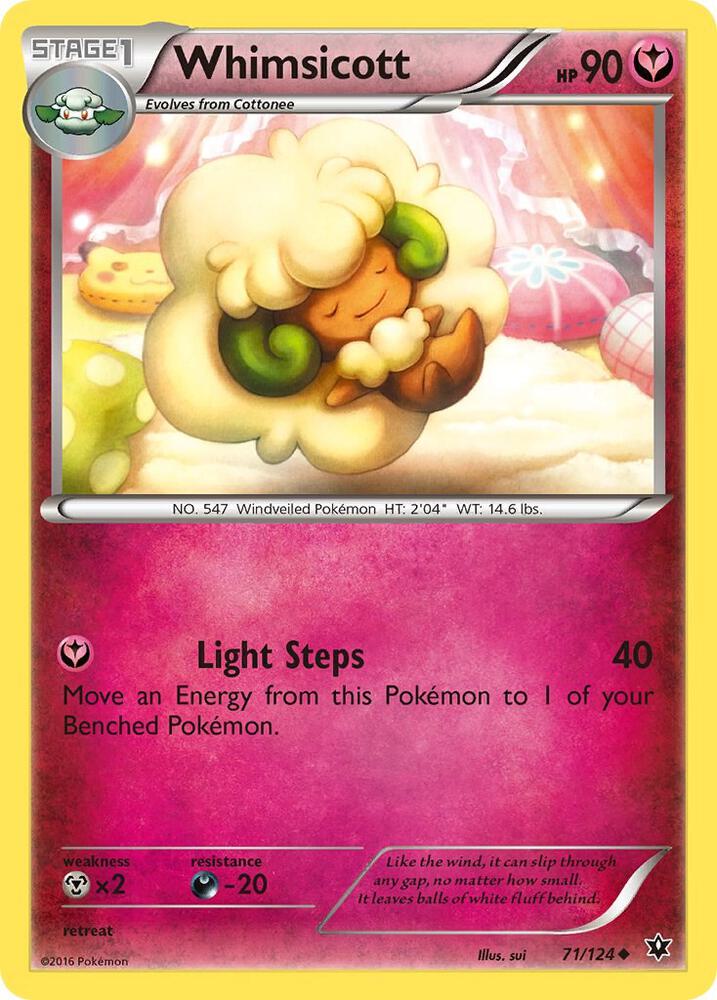 Whimsicott 71/124 card from XY - Fates Collide
