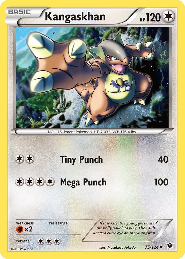 Kangaskhan 75/124 card from XY - Fates Collide