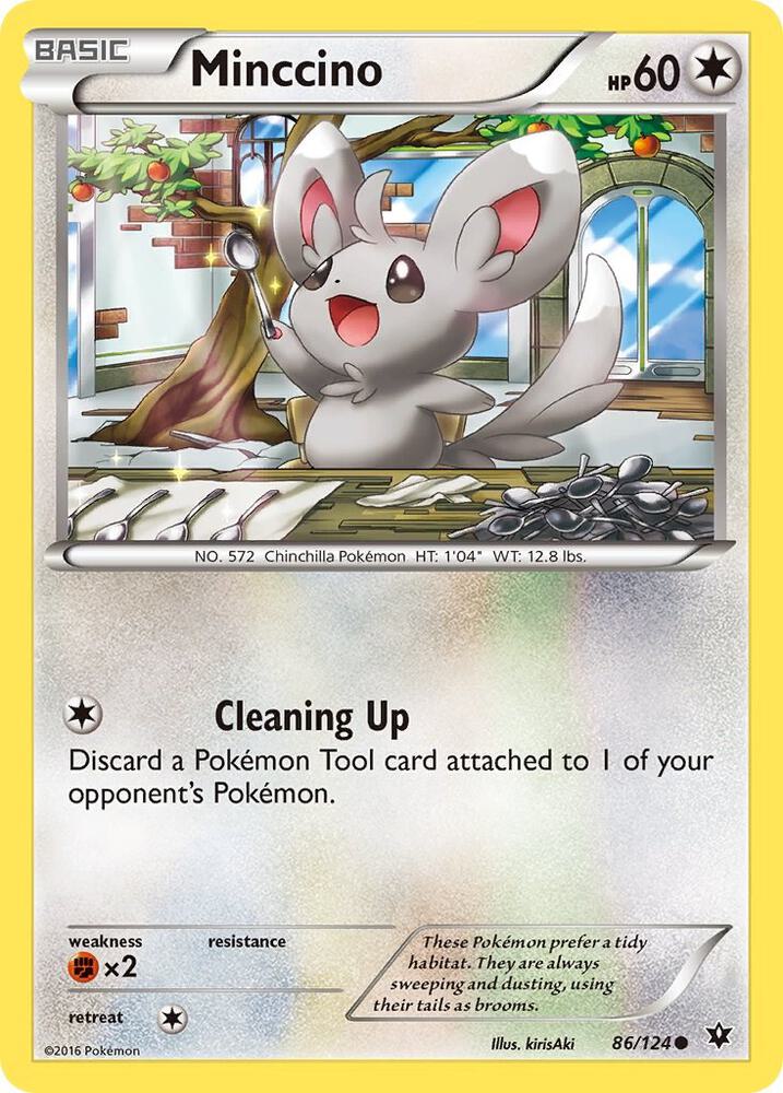 Minccino (86) 86/124 card from XY - Fates Collide