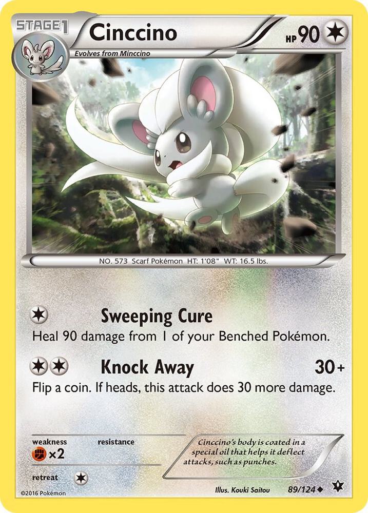 Cinccino (89) 89/124 card from XY - Fates Collide