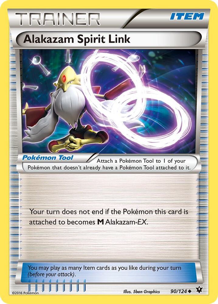 Alakazam Spirit Link 90/124 card from XY - Fates Collide