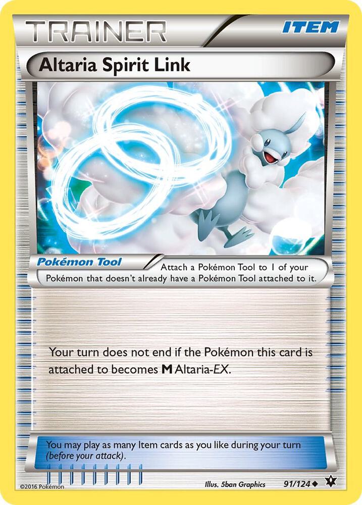Altaria Spirit Link 91/124 card from XY - Fates Collide