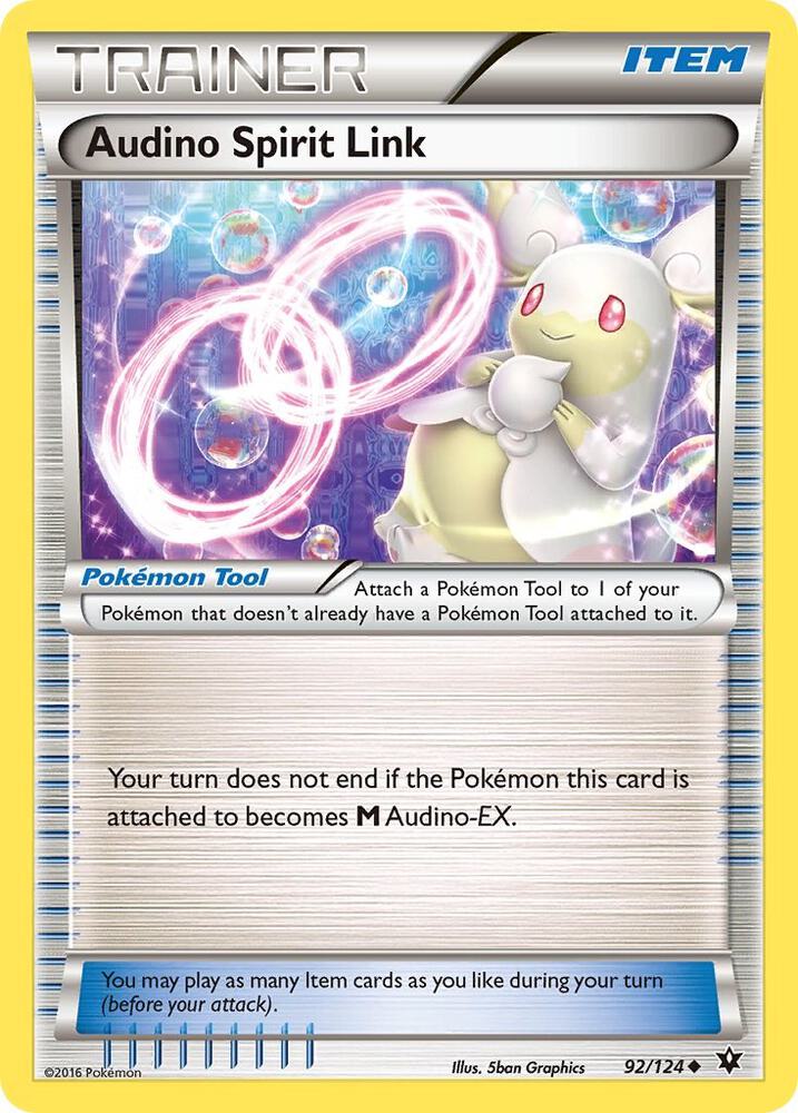 Audino Spirit Link 92/124 card from XY - Fates Collide