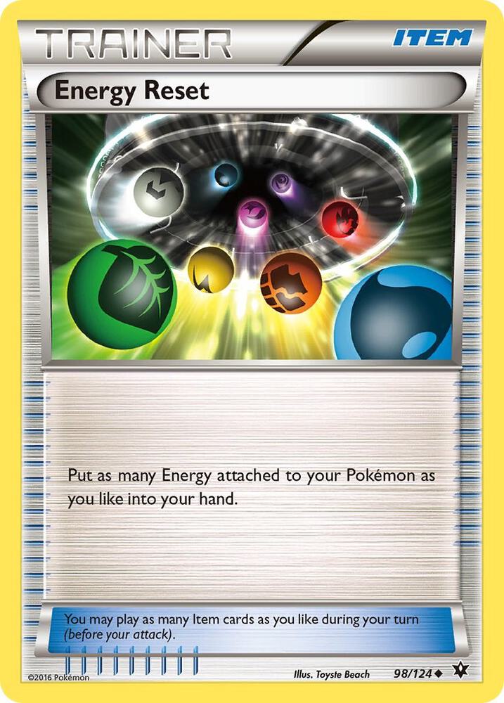 Energy Reset 98/124 card from XY - Fates Collide