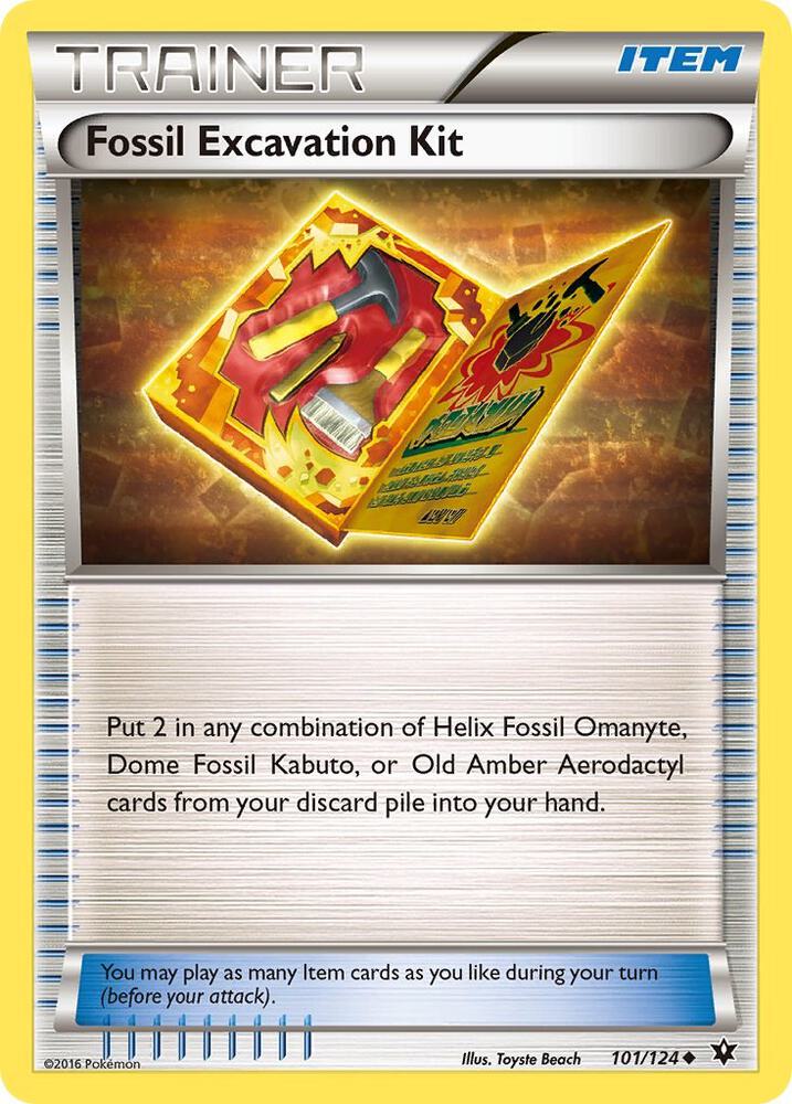 Fossil Excavation Kit 101/124 card from XY - Fates Collide