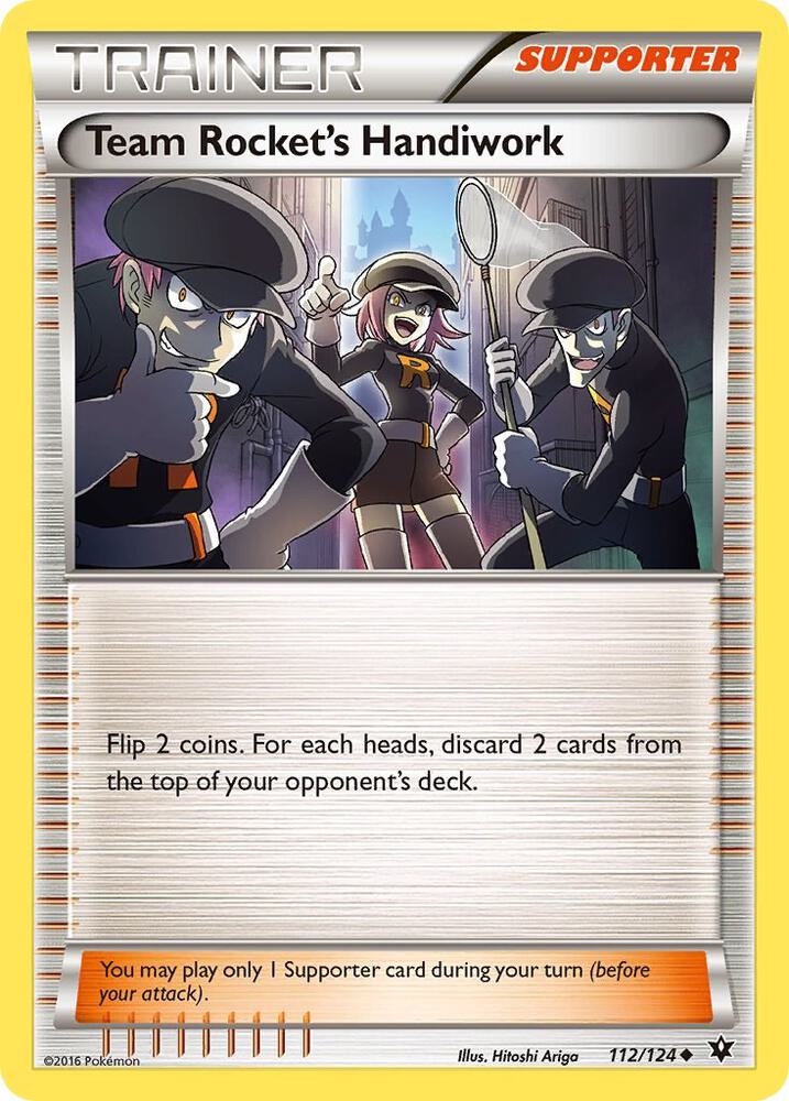 Team Rocket's Handiwork 112/124 card from XY - Fates Collide
