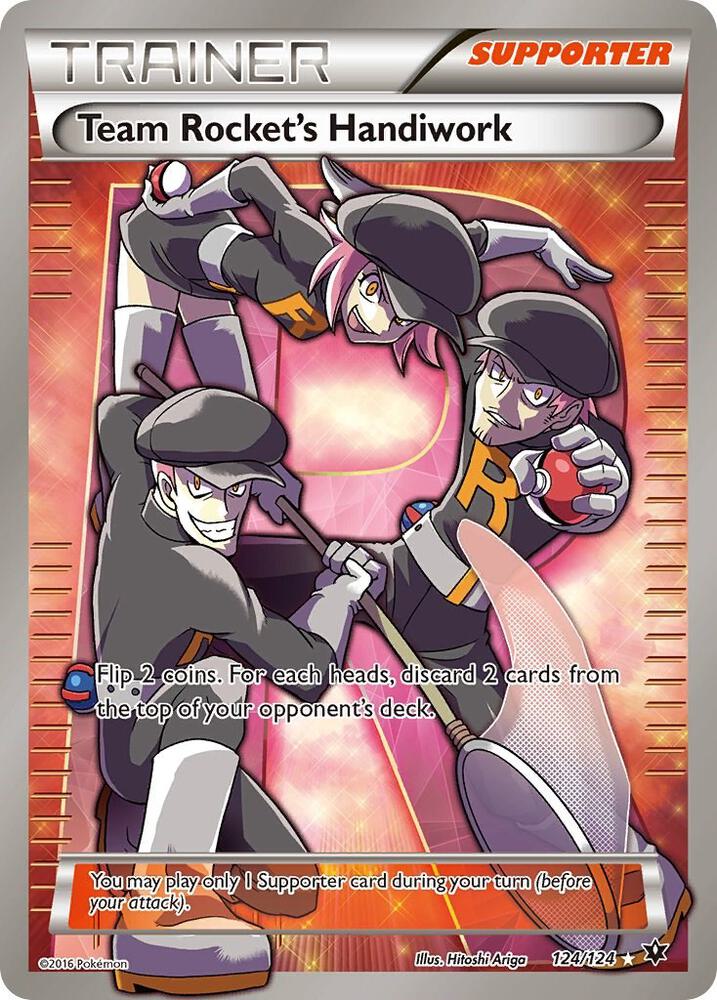 Team Rocket's Handiwork (Full Art) 124/124 card from XY - Fates Collide