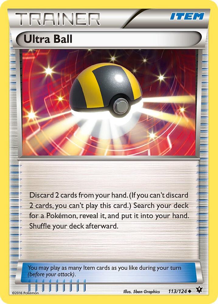 Ultra Ball 113/124 card from XY - Fates Collide