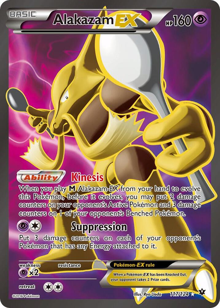 Alakazam EX (Full Art) 117/124 card from XY - Fates Collide