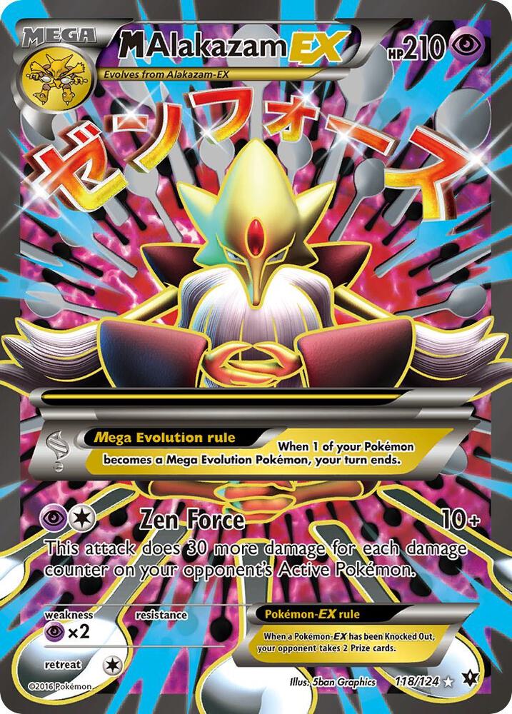 M Alakazam EX (Full Art) 118/124 card from XY - Fates Collide