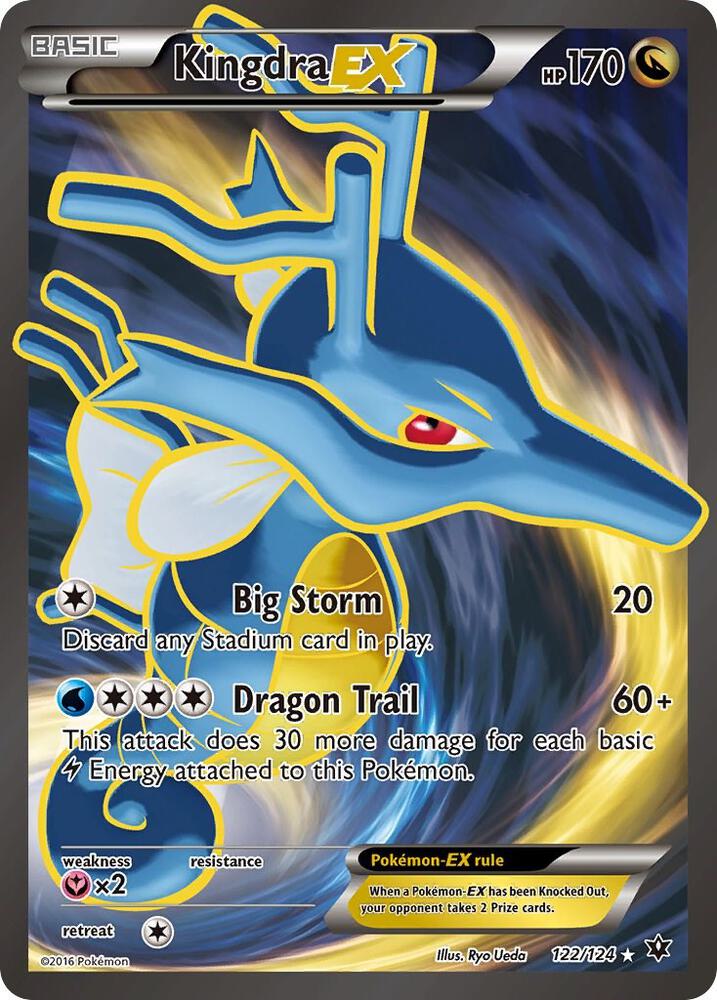 Kingdra EX (Full Art) 122/124 card from XY - Fates Collide