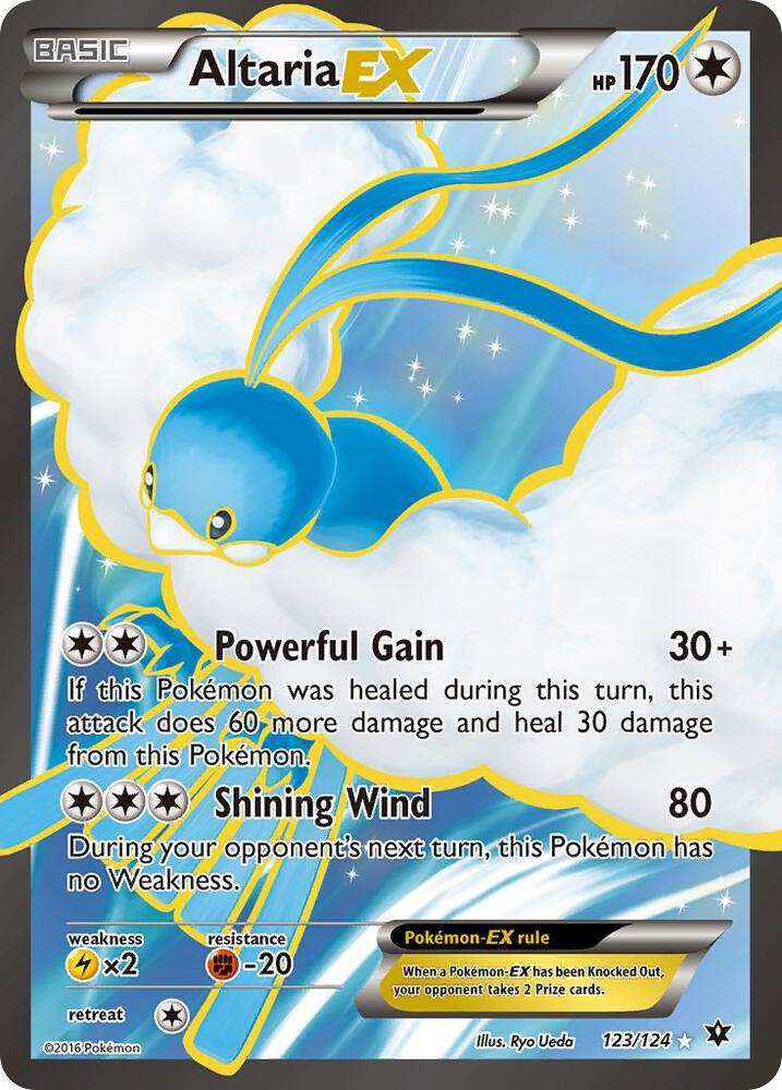 Altaria EX (Full Art) 123/124 card from XY - Fates Collide