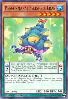 Performapal Sellshell Crab SHVI-EN002 card from Shining Victories