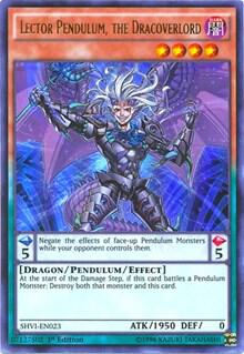 Lector Pendulum, the Dracoverlord SHVI-EN023 card from Shining Victories