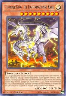 Thunder King, the Lightningstrike Kaiju SHVI-EN087 card from Shining Victories